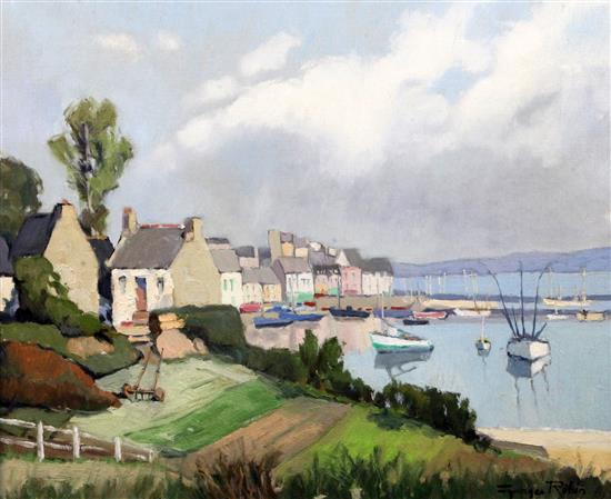 § Georges Charles Robin (1903-2003) Douarnenez, Brittany 18 x 21.5in.